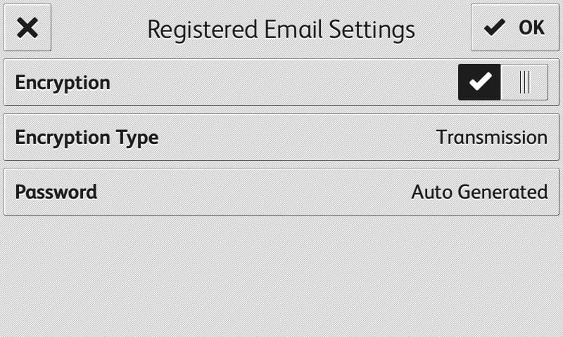 RMail app registered email display screenshot