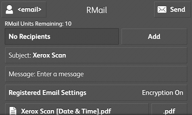 RMail app display screenshot